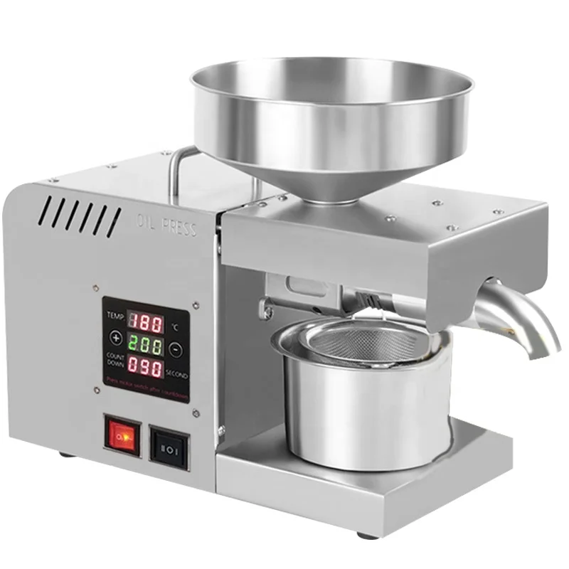 Fully Automatic Mini Small Household Sunflower Seed Peanut Nut Soybean Oil Machinery Oil Press
