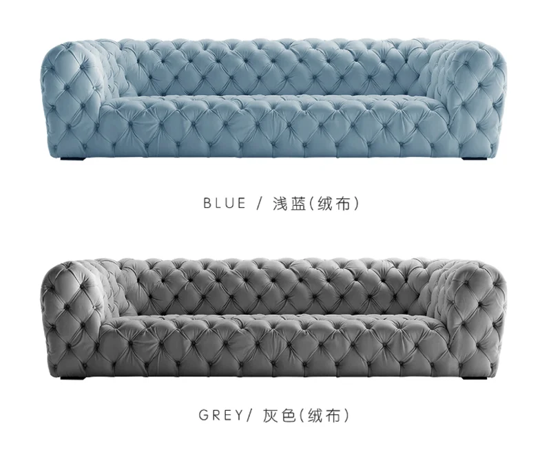 
Bottom Sofa Luxury Sofa Italian Style Fabric Sofa 3 Seater Home Furniture 