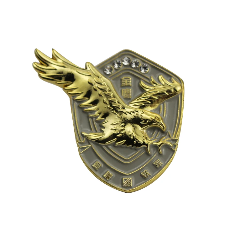 
Custom metal volkswagen chaplain cartoon gold badge metal craft pin 