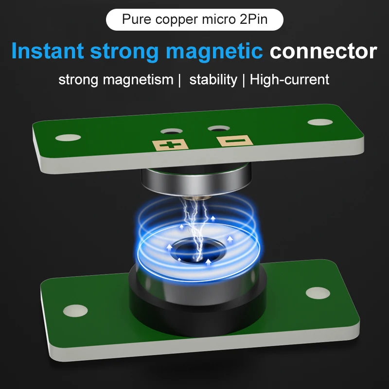 
Magnetic Connector Female And Male Pogo Pin Charging,Thin Round 2 Pin Male SMT PCB Connector For USB Cable 