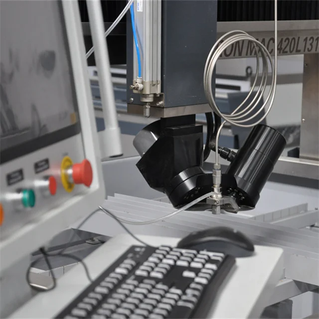 Cnc bridge waterjet cutter multiblade granite marble onyx stone cutting machine