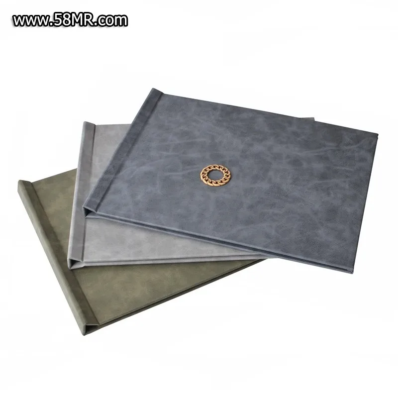 leather linen velvet Photo Book with Clamp System| Photo Book Cover with Clips