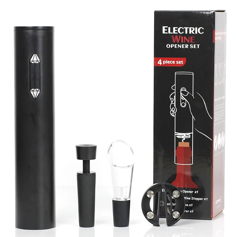 Private label Battery Operated Corkscrew Wine Bottle Openers electric wine bottle opener with foil cutter for gifts