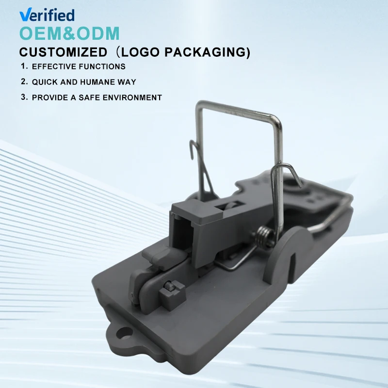 New Customized logo Reusable Premium Plastic Efficient High Sensitivity And Mini Easy Mouse Set Metal Wire Rat Mice Snap Trap