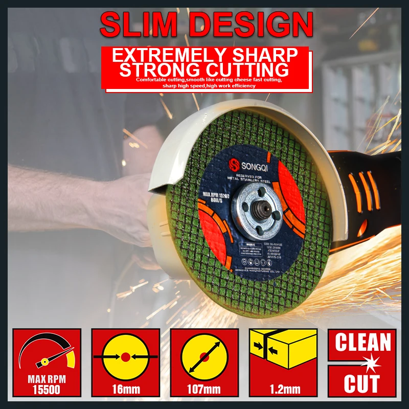 SOGNQI abrasive 4 inch abrasive tools cutting wheel grinding wheel for metal SS grinding
