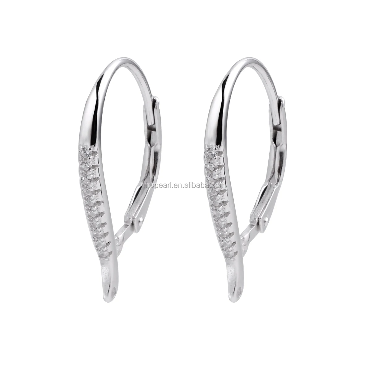 SSE245 Silver 925 Mountings DIY Accessory Earwire Components Leverback Earring Findings