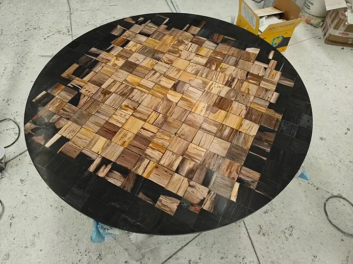 Natural Fossil Luxury Brown Fossil Wood Agate Stone Semiprecious Petrified Stones Slab For Wall And Table