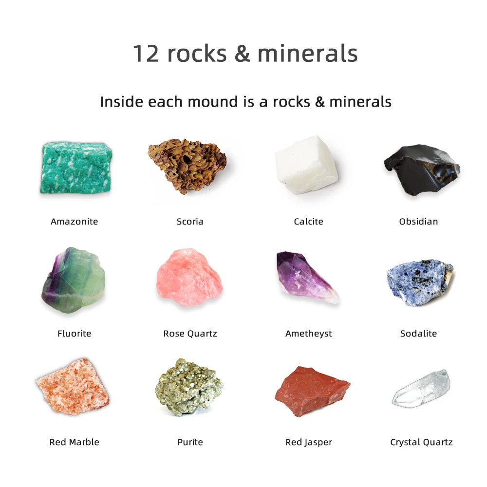 Dig up 12 Eggs & Discover Surprise Dinosaurs Science STEM Toys Kits for Kids Activities Educational Gifts for Boys & Girls