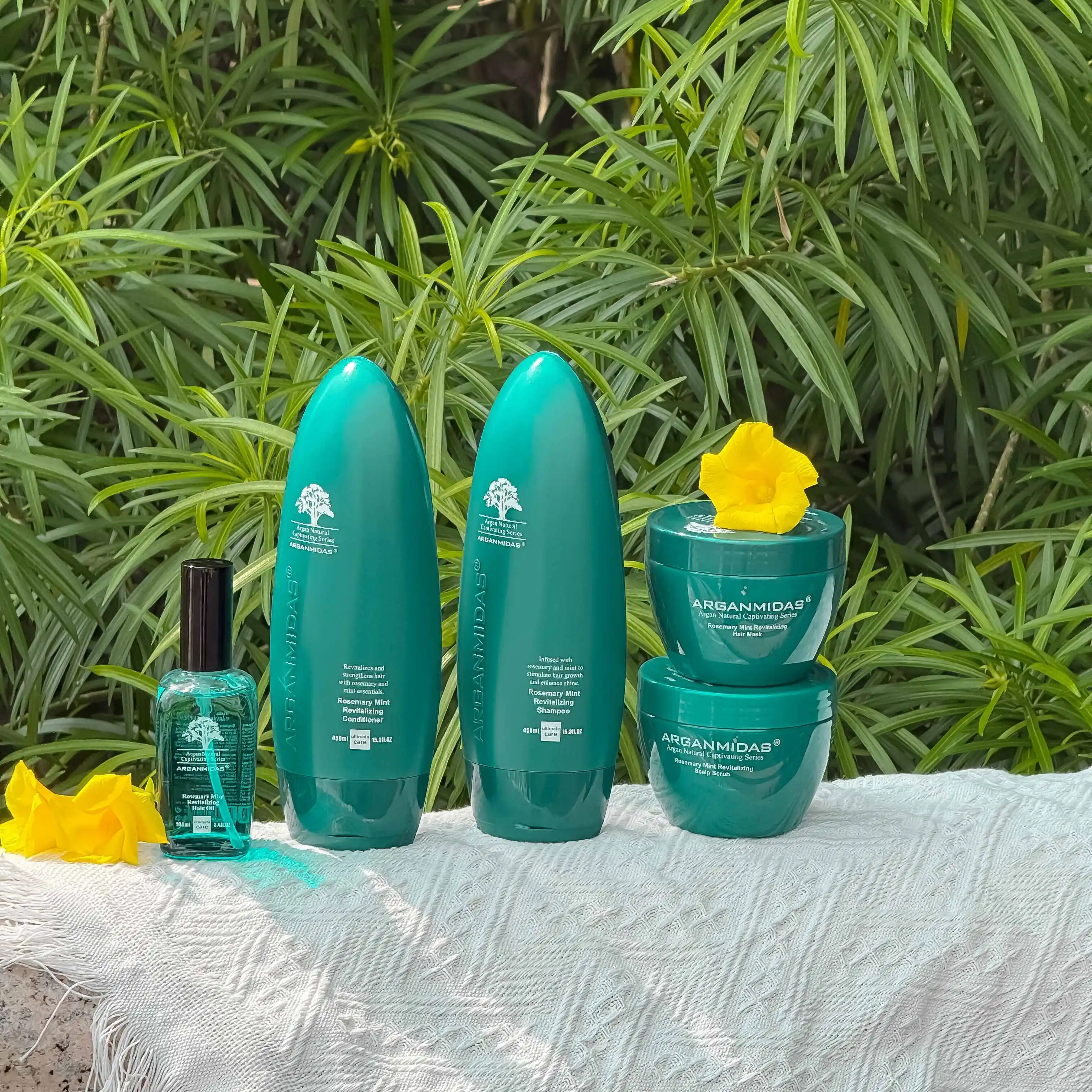 Arganmidas Leave-In Hair Mask Rosemary Infused Keratin and Organic Cream for Dry Hair Moisturizing and Restoration