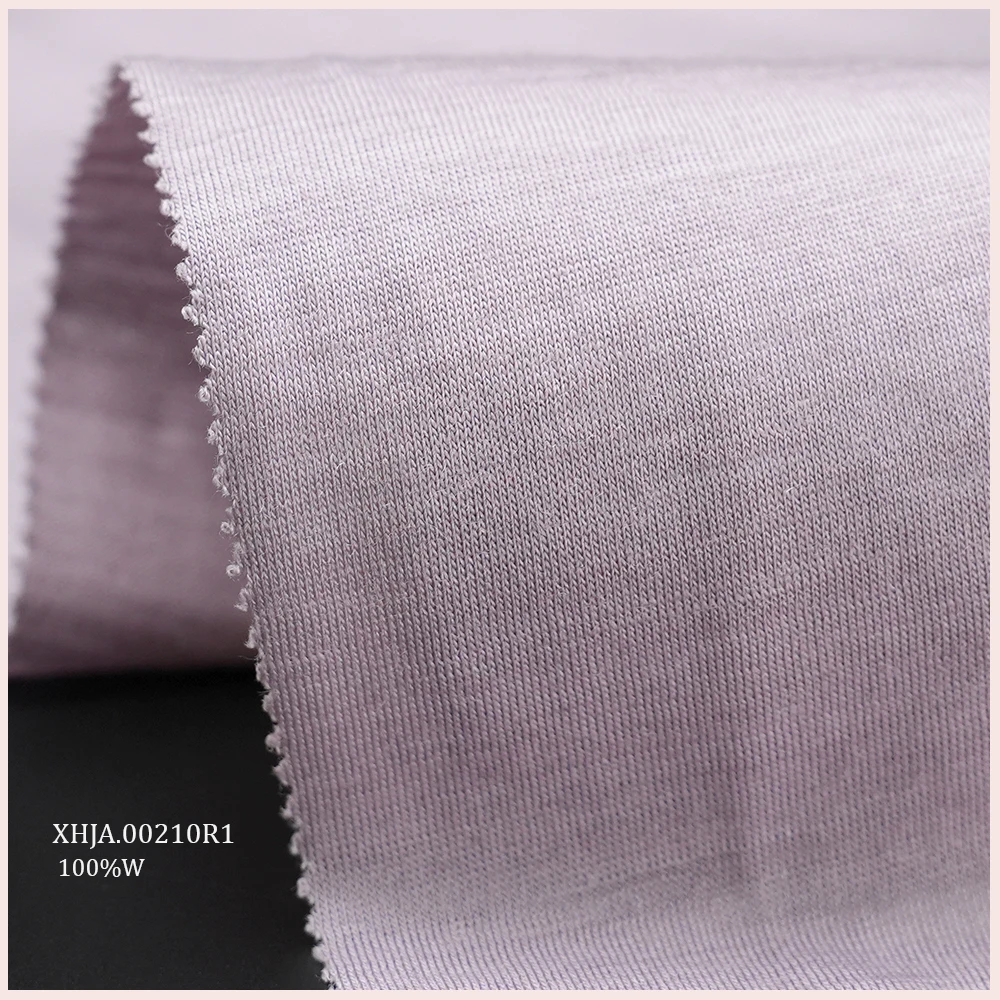 Sustainable 100% Merino Wool Jersey Plain Clothes Knit Fabric Inner Layer Polo Shirt T-shirt Sportswear Fabric