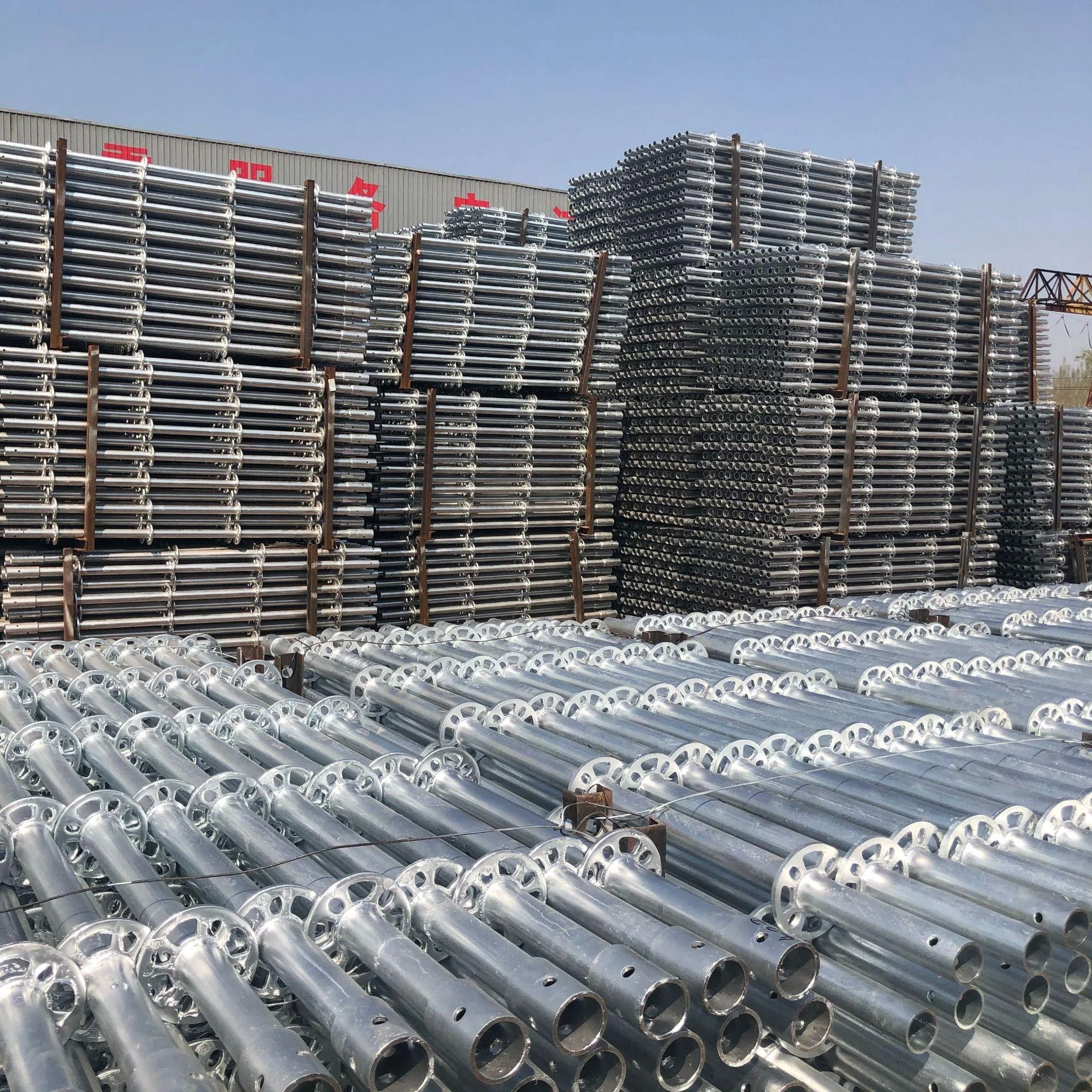 China Popular Scaffolding Base Jack Parts Ladders Tool Belt Round Ringlock Scaffolding Parts Steel Ringlock Scaffolding