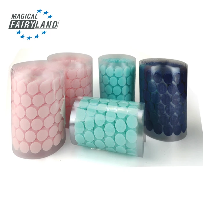 Jiehuan Нейлон самоклеющиеся вернуться в горошек круг лента крюк и петля клея быть выполнены по индивидуальному заказу