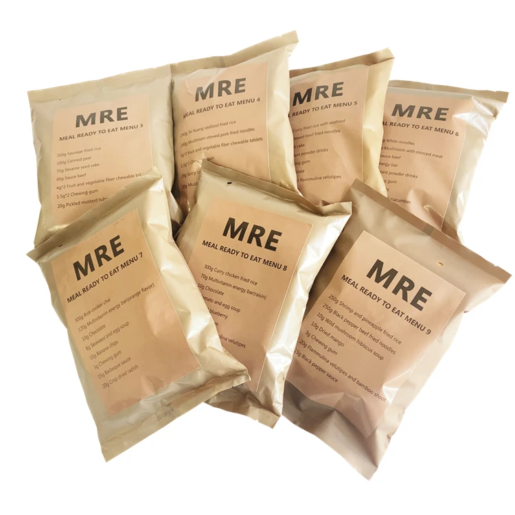 Military Food Supplies Outdoor Ready To Eat Instant Rice Flameless Self Heating Meals Emergency MRE