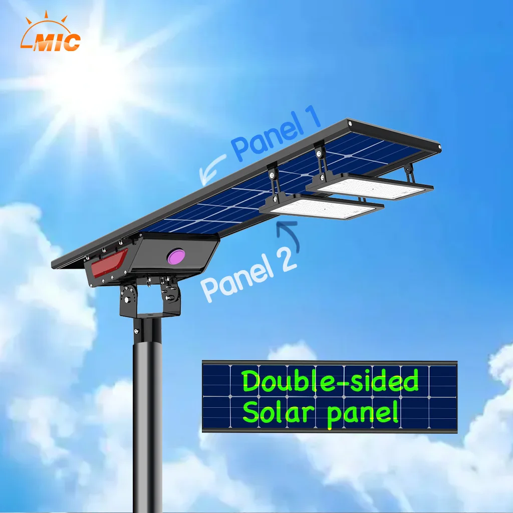 Factory price bifacial solar led street light 30W 40W 60W 80W 100W 120W 150W solar street light