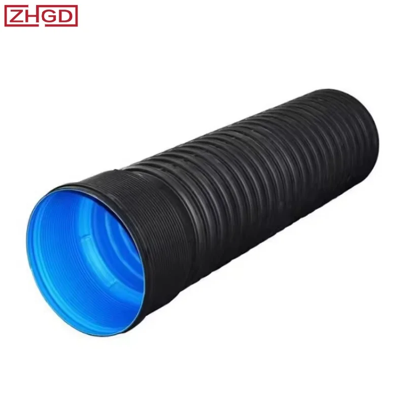 Double wall corrugated pipe for sewage transportation Municipal drainage pipe underground drainage system professional pipe,