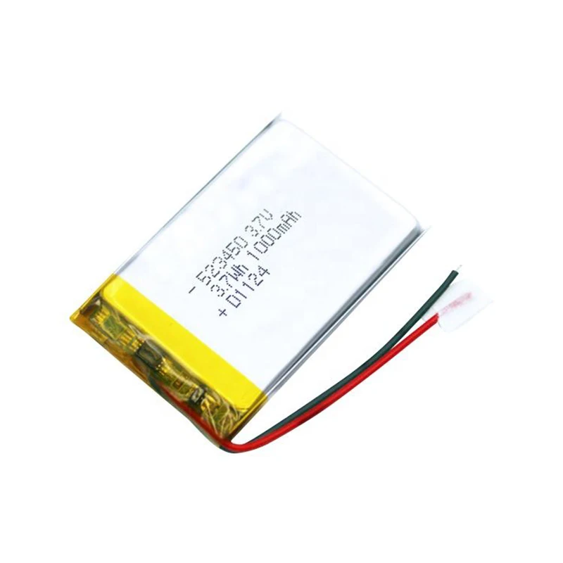 Hot Selling 503450 523450 1S 2S1P 1000mAh Rechargeable Lipo Battery 3.7V 1000mAh Lithium Polymer Battery For Smart Devices