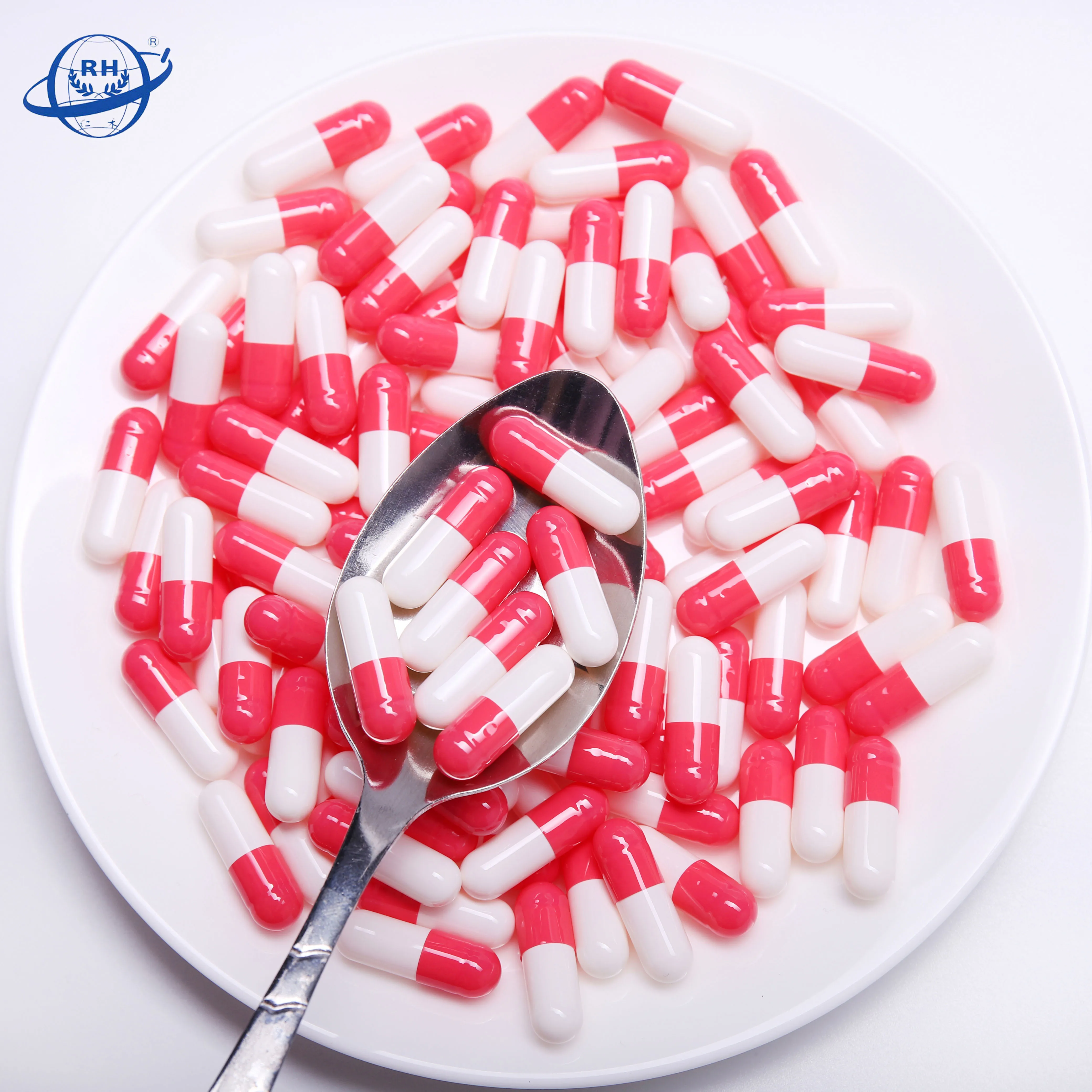 Hard vegetable empty capsules size 00 red and white color capsules supplement  out of stock
