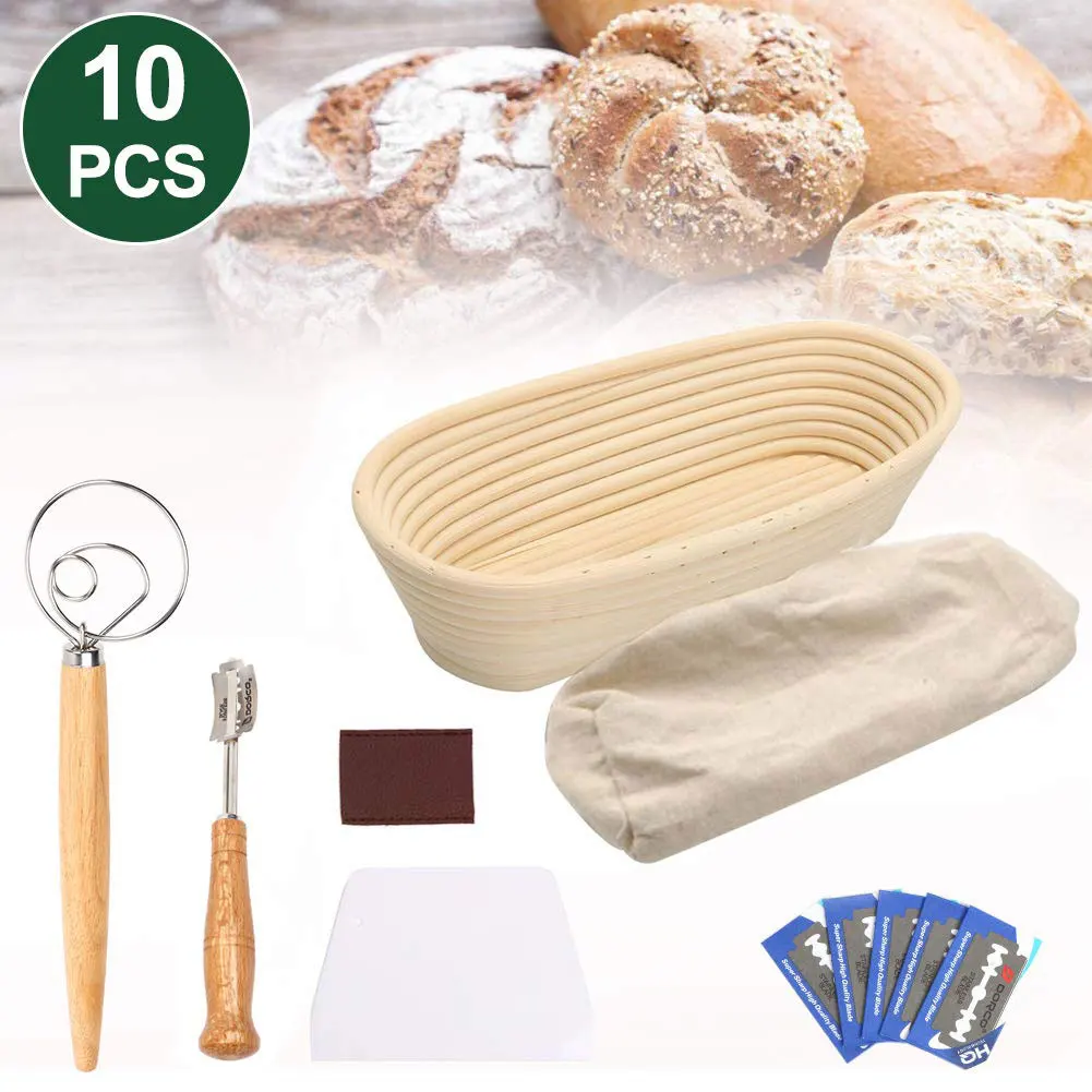 baking pastry equipment accessories supplies dough Bread proving bannetons rattan proof basket baking tool set for bake bread