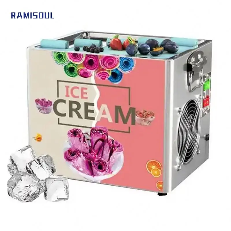 Summer mini ice fry machine  New fried ice machine household fried yogurt machine plug - free children DIY fried ice plate
