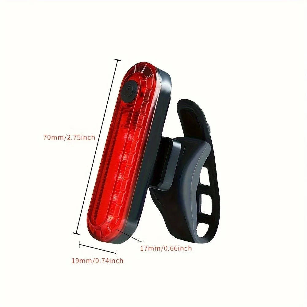 USB Charging COB Tail Light for Outdoor Cycling New High Brightness Safety Warning Accessory LED Mounts Rear Battery Powered