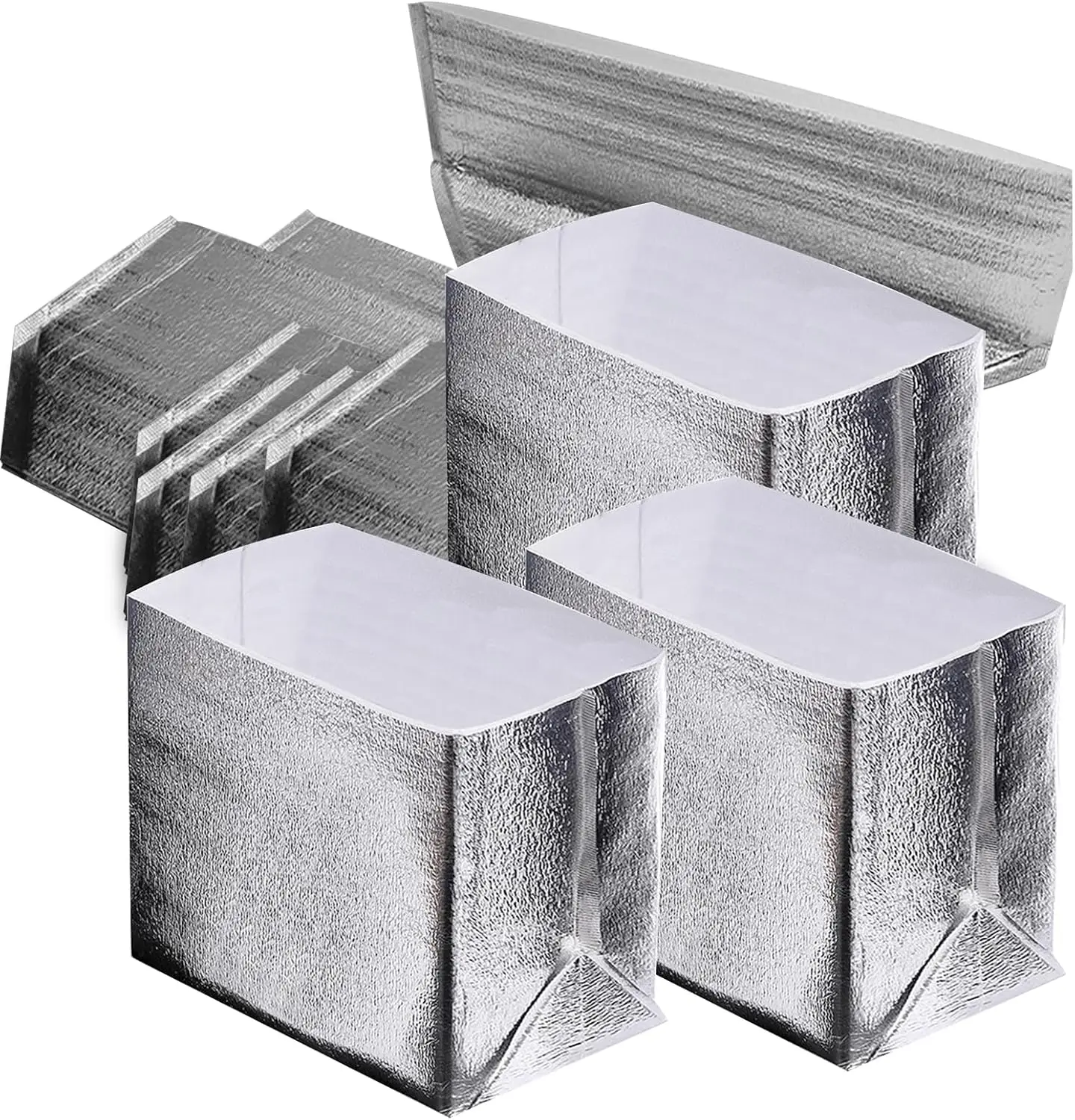 Custom disposable takeout aluminum foil insulation thermal food delivery packaging bag thermal insulated bag for food delivery