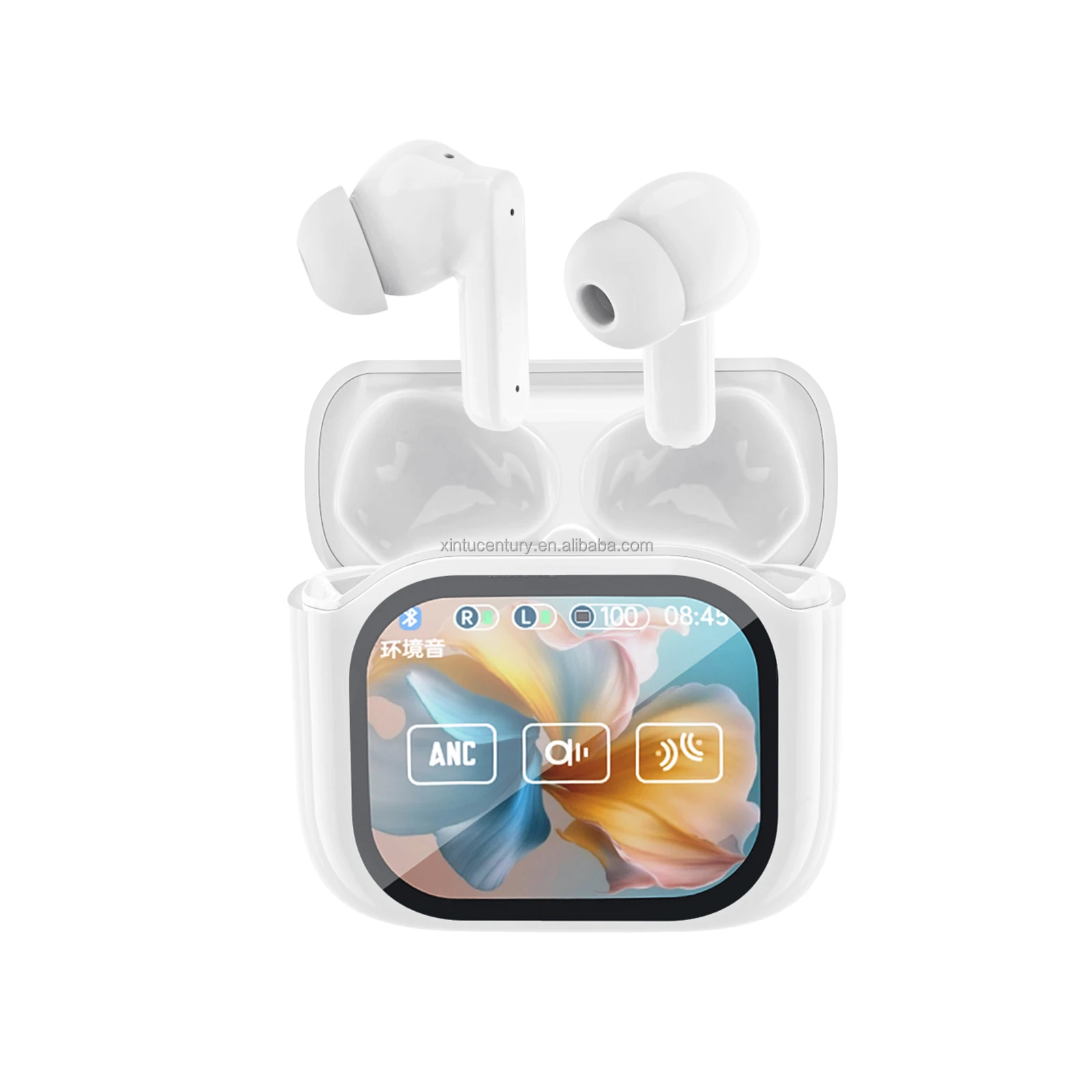 earbuds in Ear buds LCD Display ANC ENC Active Noise Cancelling Headphones Earphone wireless JM19 Earbuds With Touch Screen