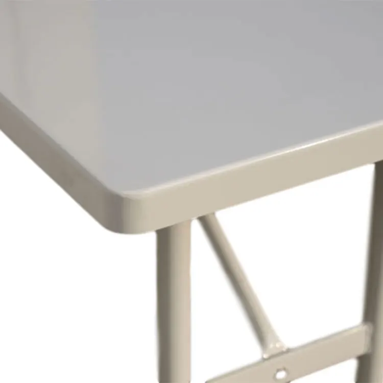 outdoor public commercial rectangle 6ft 8ft steel picnic table with bench restaurant outside metal table and chair for event