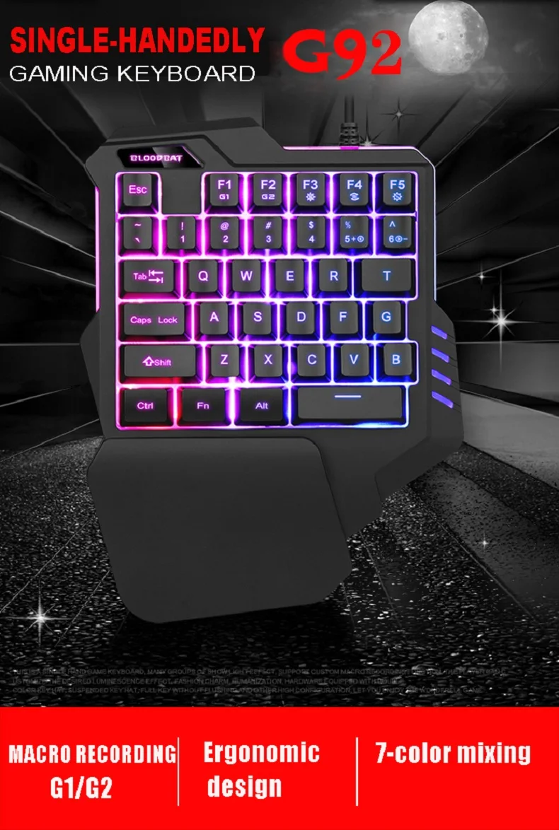 OEM one-handed gaming waterproof mechanical keyboard suitable for Xbox Ps5 PS4 keyboard mouse combo for mobile phone