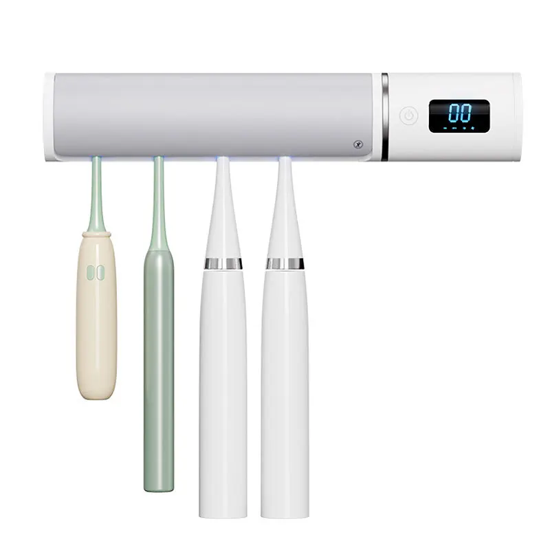 Auto Drying Function Wall Mounted Bathroom Electric UV Toothbrush Disinfection Holder USB Power UV Tooth Brush Sterilizer