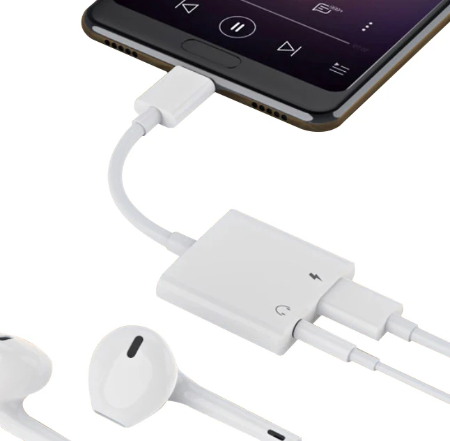USB-адаптер типа c зарядное устройство аудиокабель 2 в 1 USB Type-c до 3 5 мм адаптер