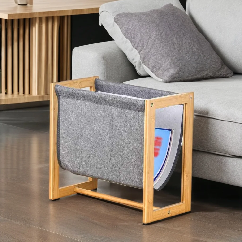 Современный стильный держатель для журнала из бамбукового дерева для офиса, дома или отеля, гостиной, боковой диван, подставка для газет, Органайзер