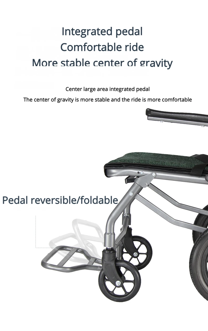 Elderly disable rehabilitate equipment folding backpack portable wheelchair lightweight wheelchairs with pneumatic tires