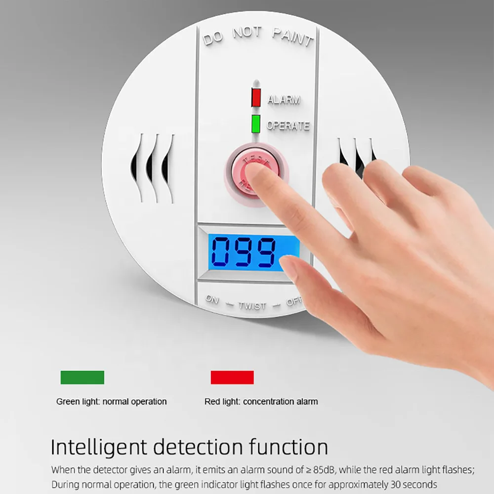 PGST Customized Digital Co Detector CE EN50291 Smoke and Carbon Monoxide Detector Alarm Rohs Carbon Monoxide Detectors