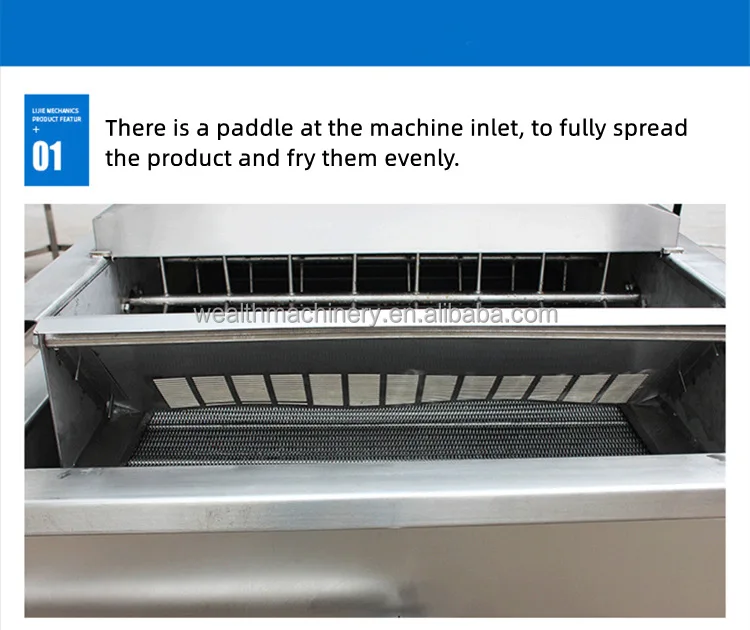 Industrial Conveyor Large Nugget Fish Frying Line Chicken Peanut Fryer Machine Continuous Fryer Machine