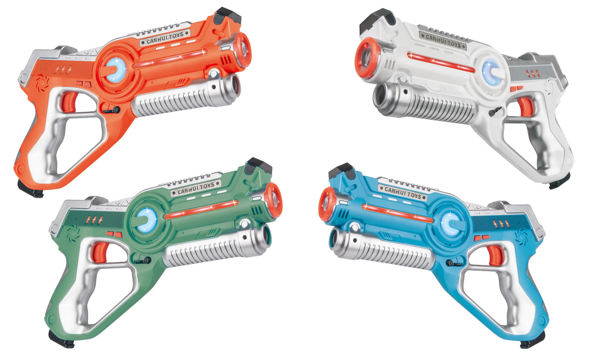 amazon hot selling shooting game electric gun toy set vests tag infrared laser gun for 4 players