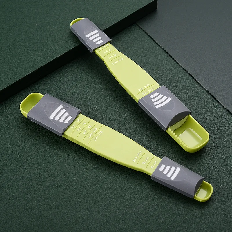 Qimeng Amazons Best Selling Products Measuring Spoons With Scale Measuring Spoons Set Double End Measuring Spoon White