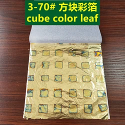 14 *14cm Copper Gold Leaf Foil With Various Patterns Striped Gold Foil Leaf Sheet For Gilding Decoration