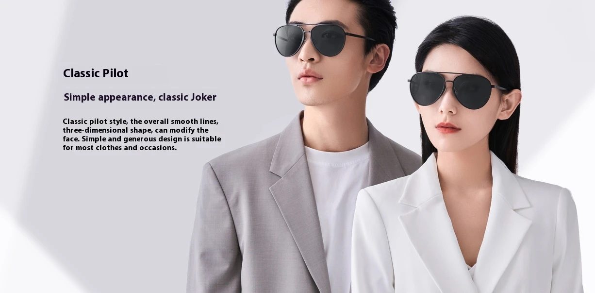 Xiaomi Mijia Sunglasses Luke Moss Glasses Uv400 Block Uv Rays Aluminum Magnesium Frame MSG02GL