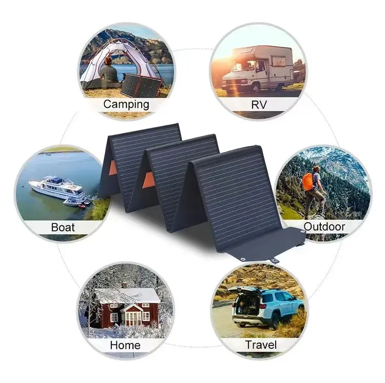 100W  200wPortable Solar anel Outdoor Foldable Solar Panel Folding Outdoor Camping Monocrystalline Silicon Foldable Solar Panel