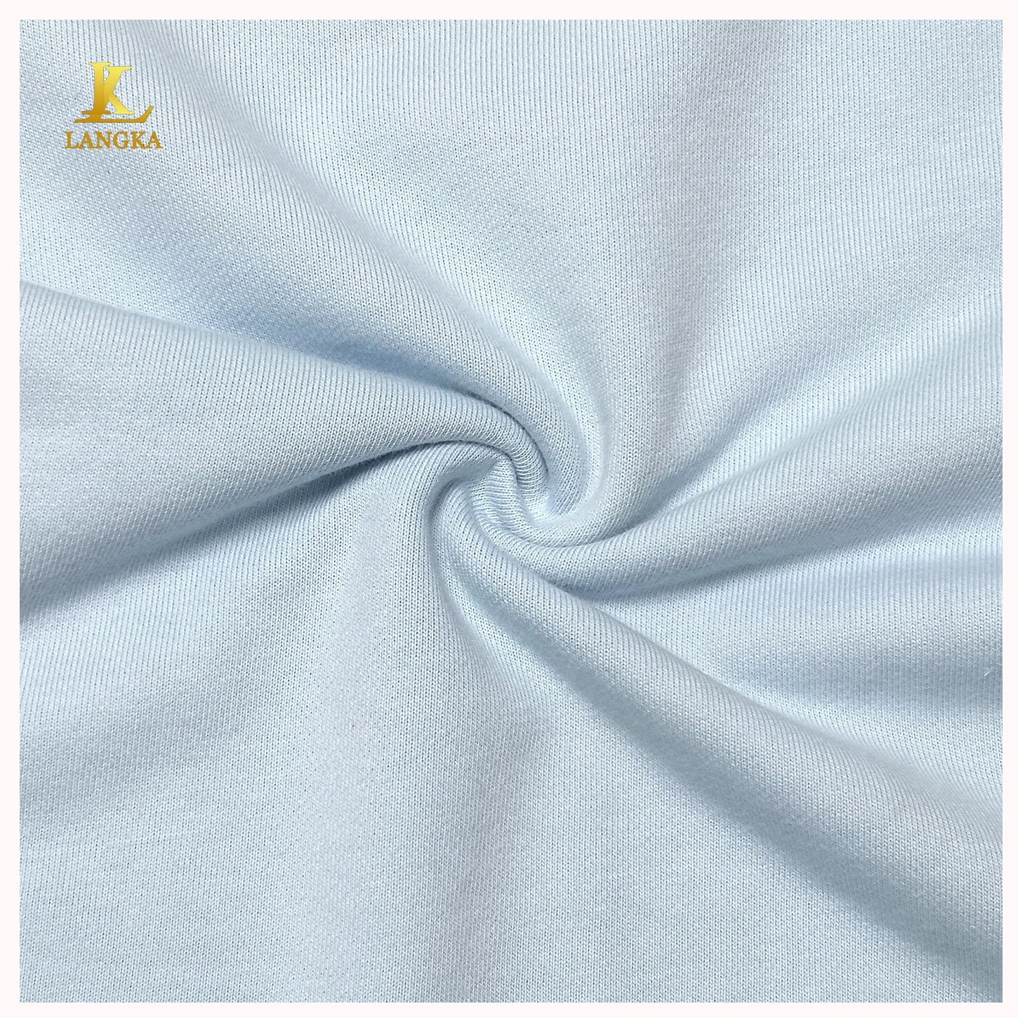 Langka переработанная CVC 80 хлопок 20 полиэстер французская махровая флисовая ткань для толстовок
