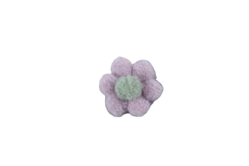 New Hand-woven Flower Wool Crochet Yarn Textile Handmade Weeding Flowers Clothing Accessories Colorful Puff Flower