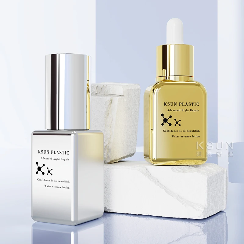 Оптовая продажа индивидуальные квадратные круглые флаконы-капельницы PETG для косметики ухода за кожей 1 унция эфирного масла уникальная бутылка-капельница сыворотки 30