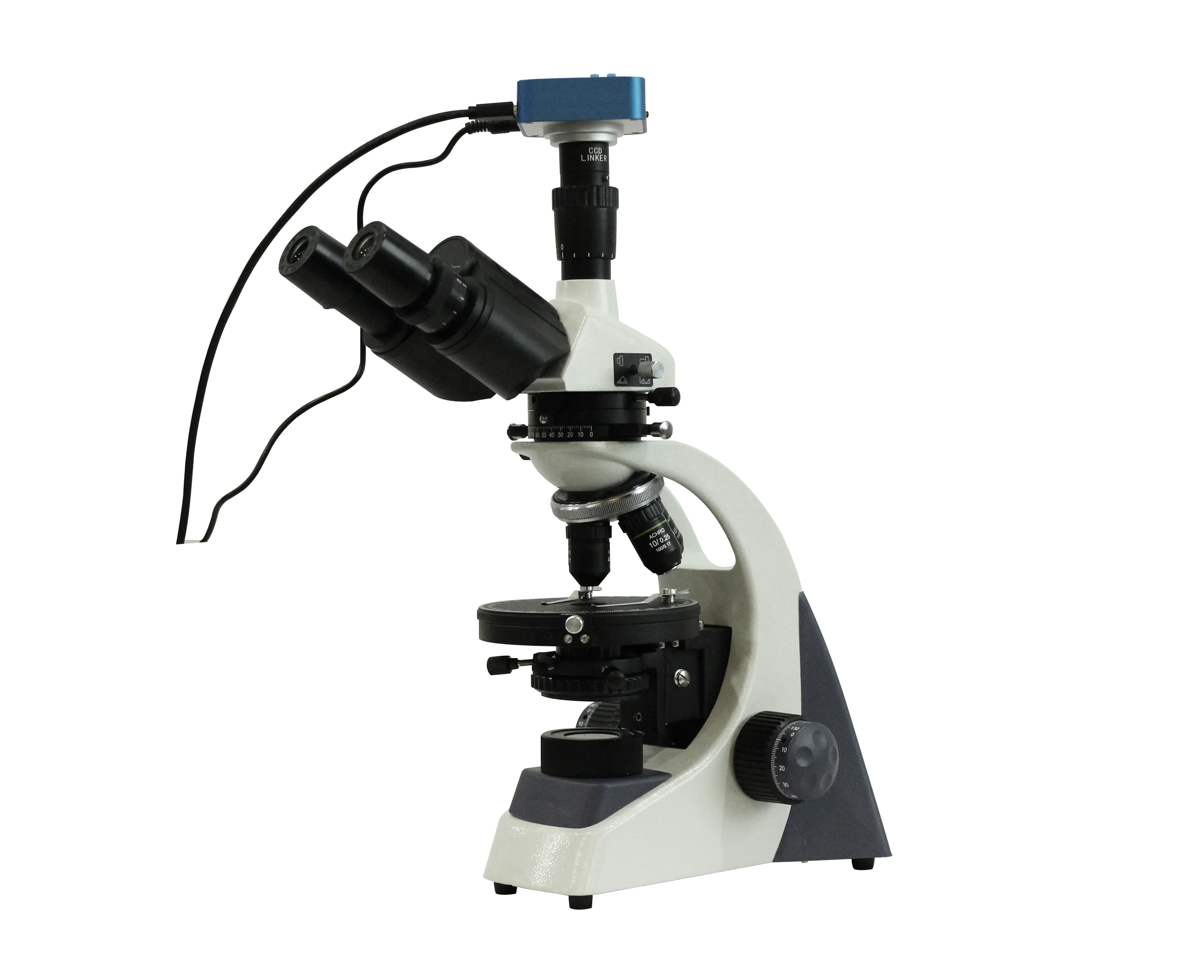 PLJ-137A 40X~1600X Easy Operation Powder Crystal Trinocular Standard Polarizing Microscope with LED Light Source