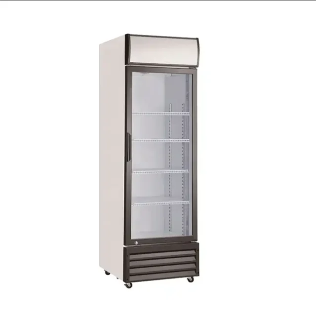 Vertical Upright drink Freezer Display Beverage  Cooler Refrigerator Showcase Glass Door