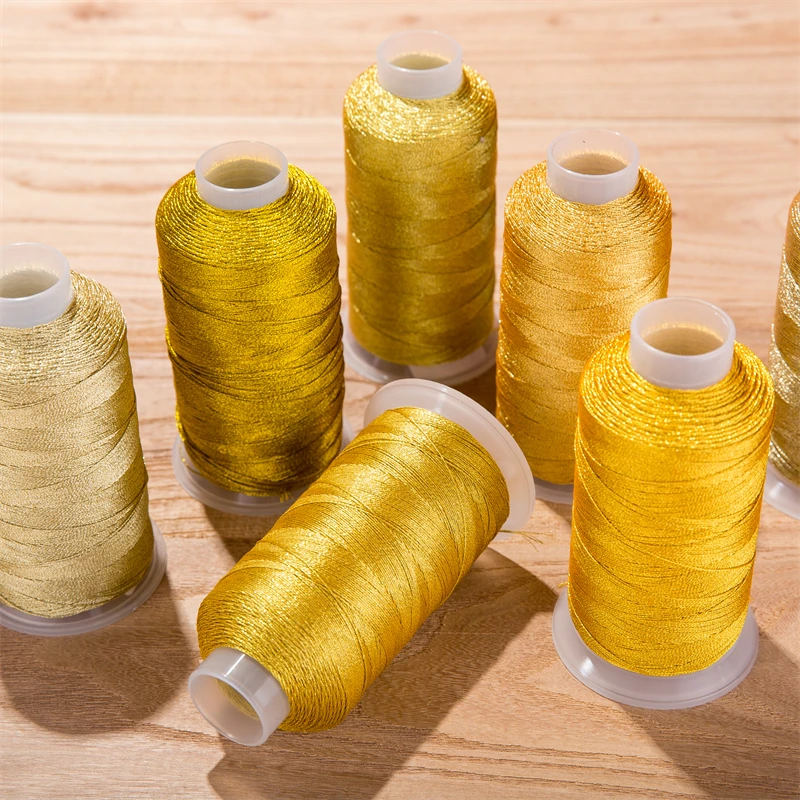 Promotional Latest Diy Handmade Cross Stitch Embroidery Bright Gold Silver Thread T-Shirt Yarn Metallic for Weaving