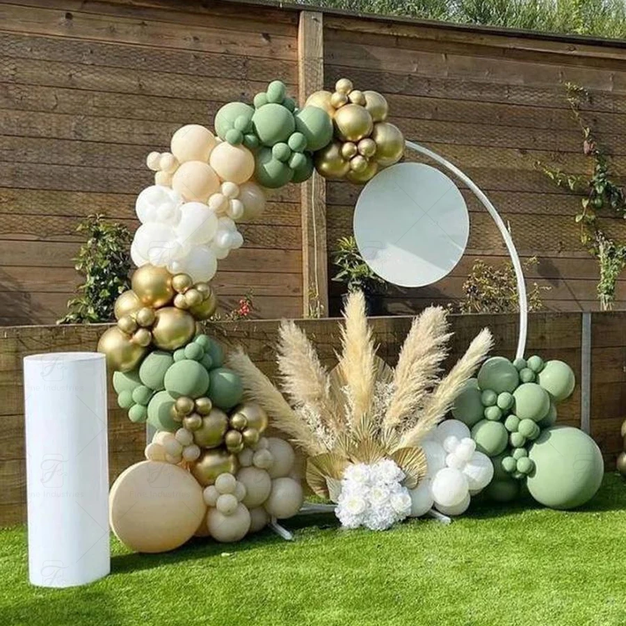 High Quality Metal Circle Flower Balloon Arch Stand  Wrought iron Round Backdrop Stand for Wedding birthday deco stand