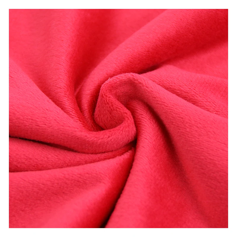 
100% polyester short plush micro velour toy fabric wholesale 