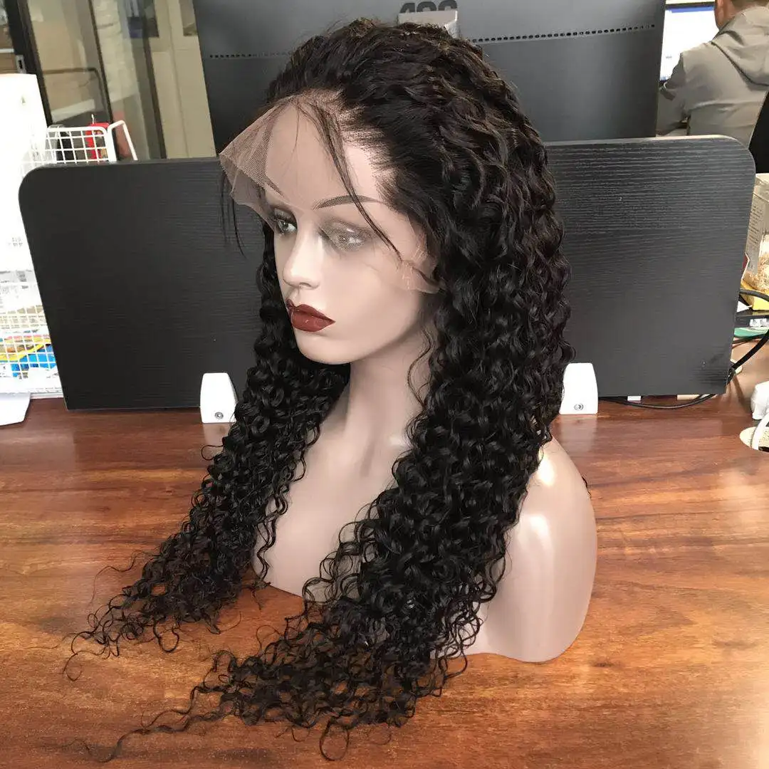 
150% Density human hair weave lace wig, 13x6 lace front human hair premium wig long, jerry curl wig human hair 