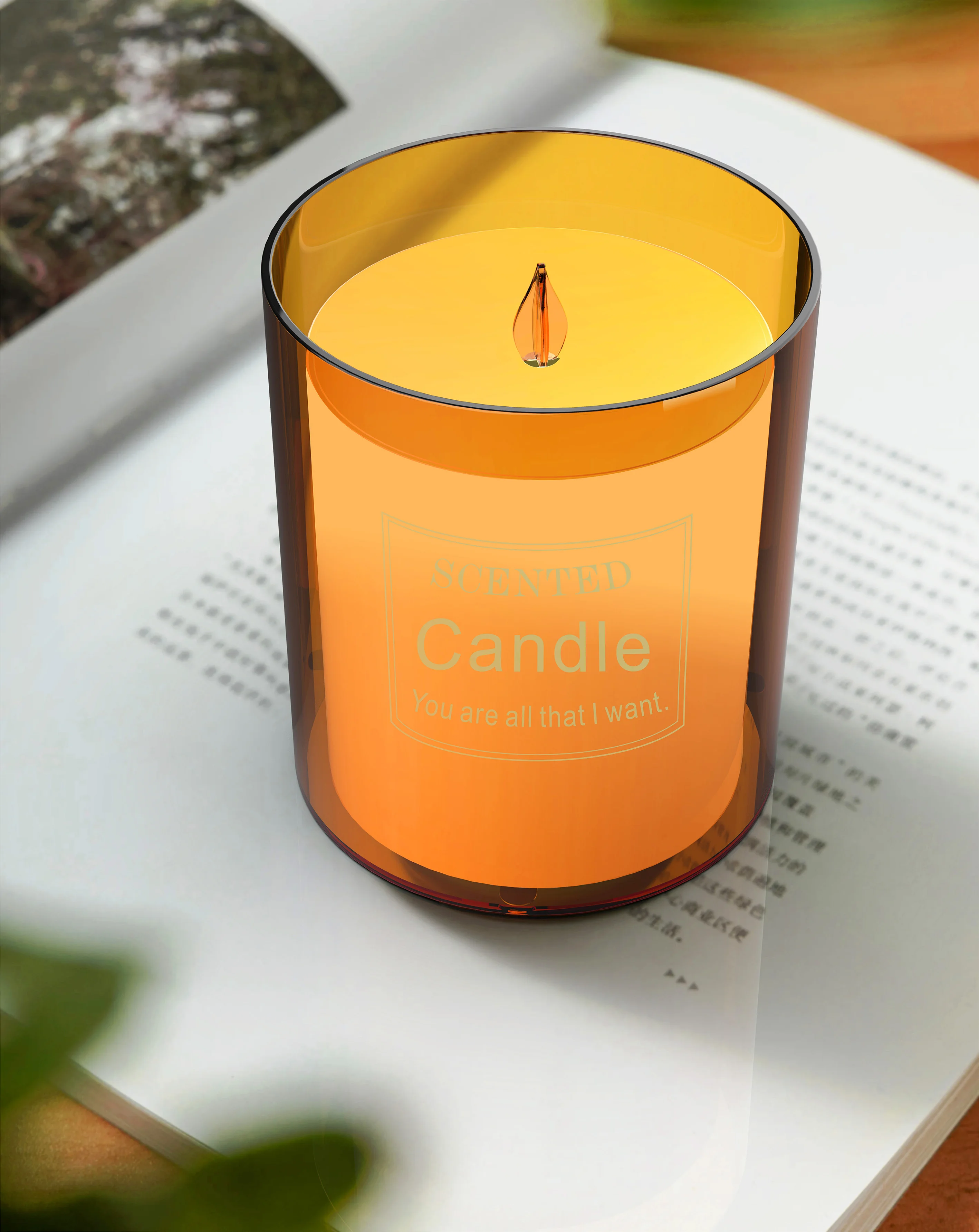 2023 New Product Essential Oil Diffuser Flame Diffuser Portable Mini Candle Aromatherapy Diffuser With USB Charging