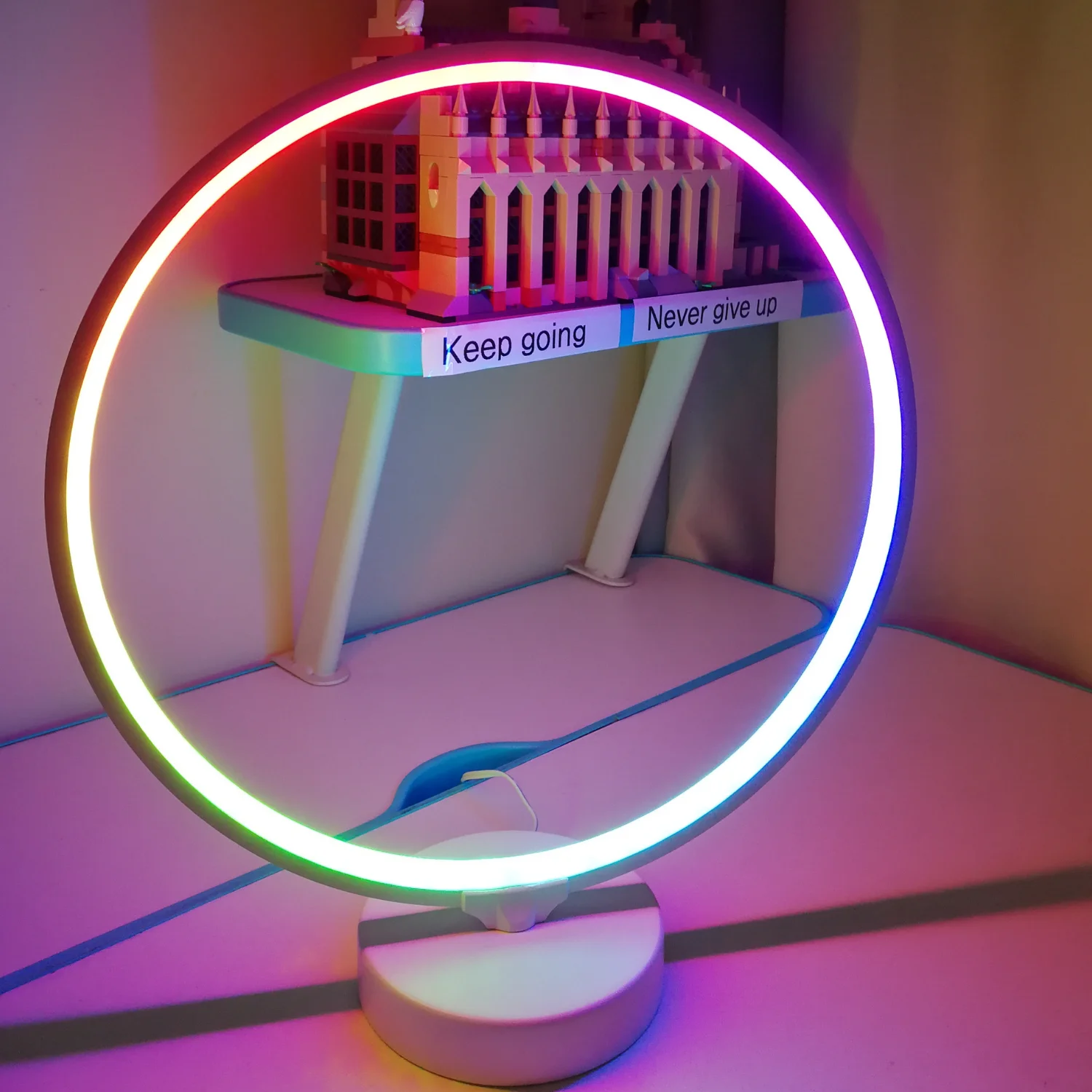 
2021 Hot sale original design dimming colorful mood table lamp led RGB lamp for home party 